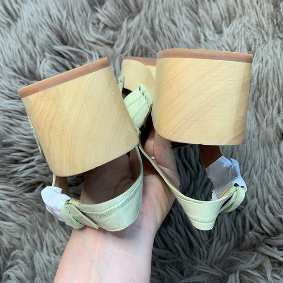 Madewell The Farrah Clog Sandals Croc Embossed Open Toe Slingback sz 7 - Picture 5 of 10